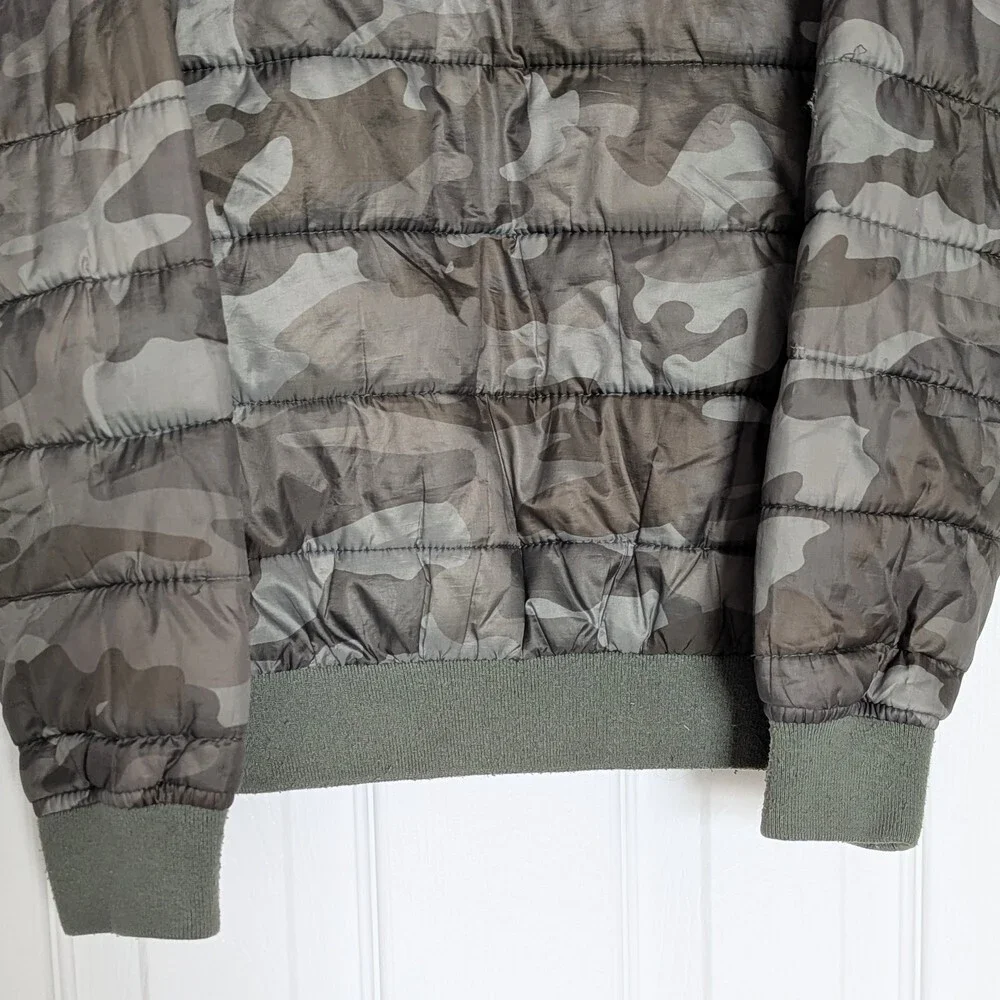 Justice Girls (Size 8)Camouflage Puffer Jacket w/Jersey Hood & Full Zipper Front